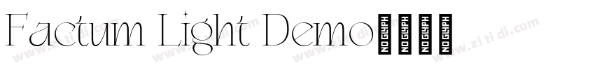 Factum Light Demo字体转换